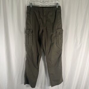 CSG Tactical Joggers Men's Medium Green Drawstring Cargo Pockets Snap Zip